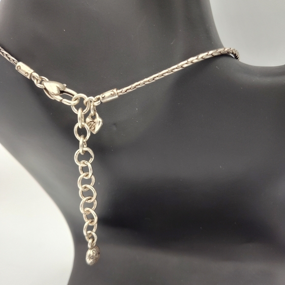 RETIRED VINTAGE Brighton Rigoletto Silvertone And Black Crystal Set - Picture 3 of 6